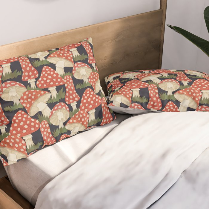 Poison Mushrooms Pillow Sham Gallery Image 2