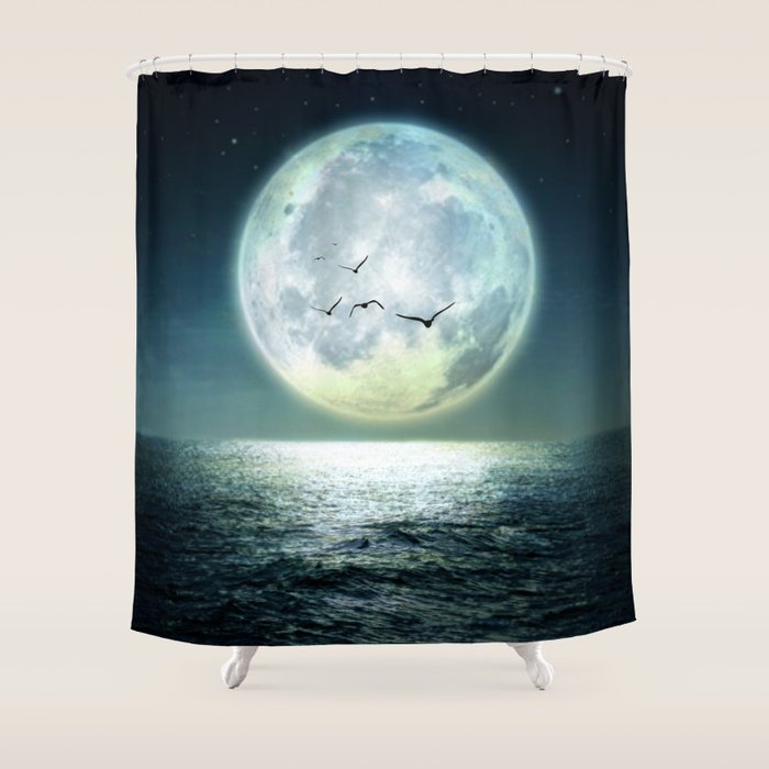 Full Moon Shower Curtain Gallery Image 1