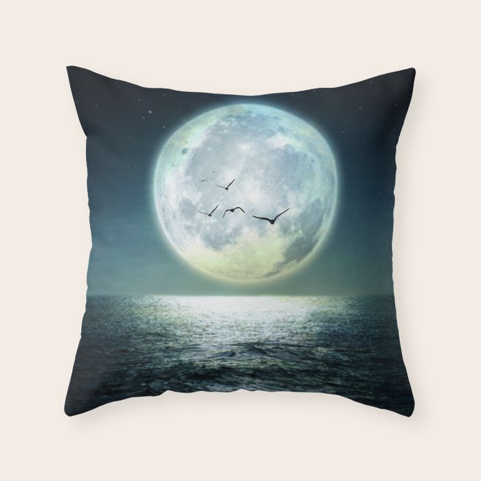 Full Moon Throw Pillow Gallery Image 6