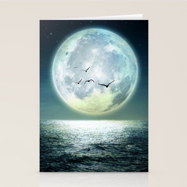 Full Moon Stationery Card Gallery Image 1