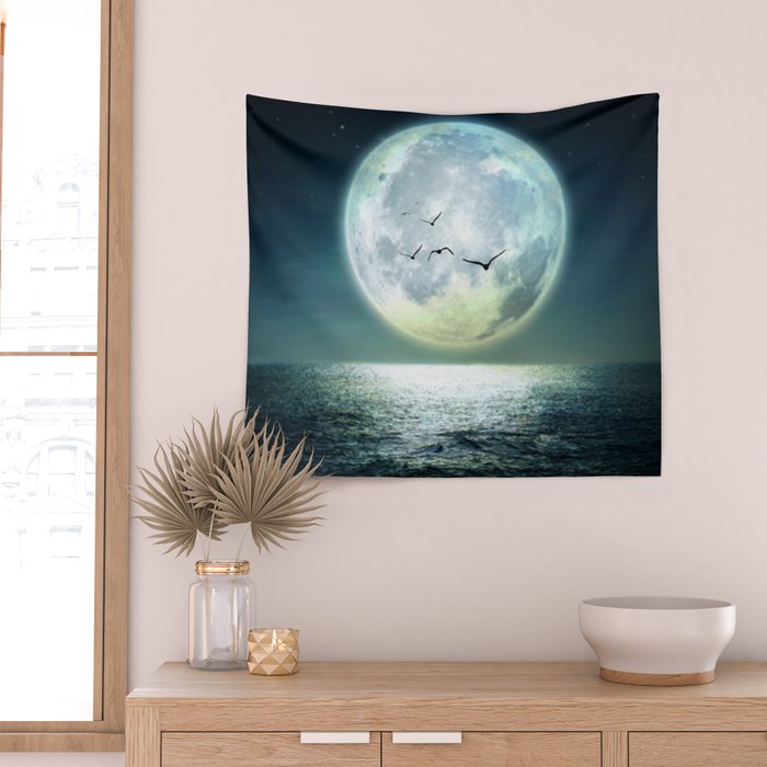 Full Moon Wall Tapestry Gallery Image 2