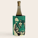 Majestic Tiger - Bold Wildcat Design with Teal Background Wine Chiller Gallery Image 1