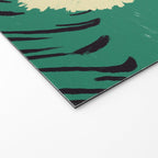 Majestic Tiger - Bold Wildcat Design with Teal Background Welcome Mat Gallery Image 2