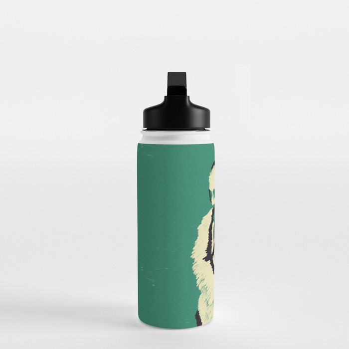 Majestic Tiger - Bold Wildcat Design with Teal Background Water Bottle Gallery Image 3