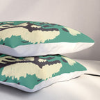 Majestic Tiger - Bold Wildcat Design with Teal Background Pillow Sham Gallery Image 3