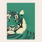 Majestic Tiger - Bold Wildcat Design with Teal Background Notebook Gallery Image 4