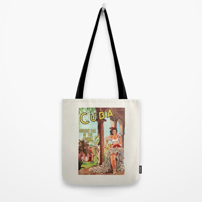 Cuba Vintage Travel Poster, 1949 Tote Bag Gallery Image 2