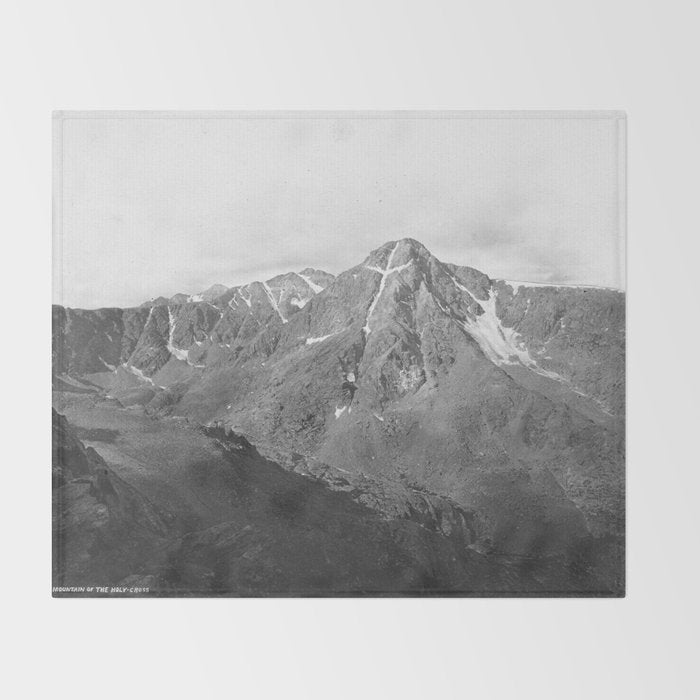 William Henry Jackson Photo The Mount Of The Holy Cross Throw Blanket Gallery Image 2