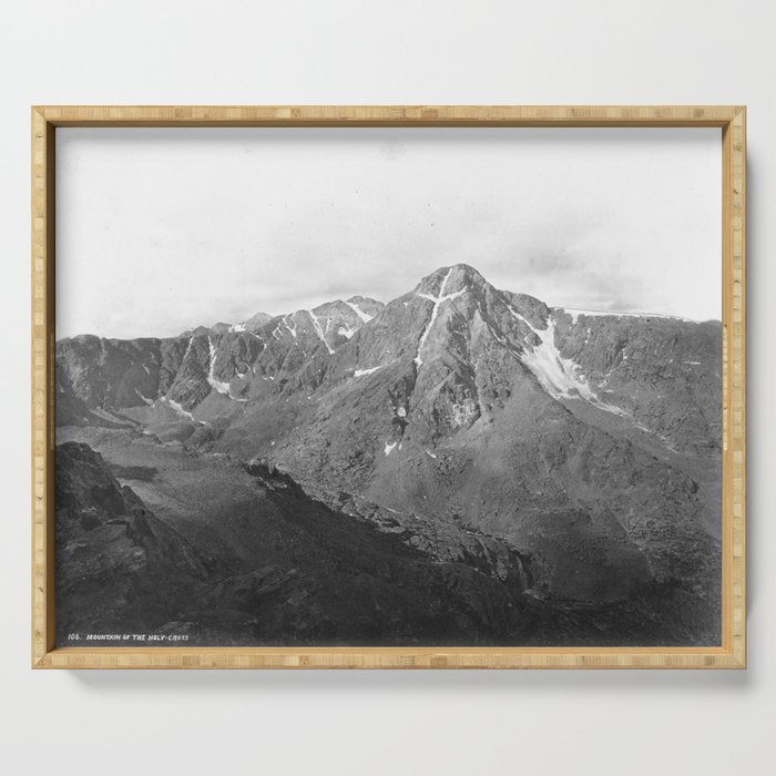 William Henry Jackson Photo The Mount Of The Holy Cross Serving Tray Gallery Image 1