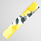 Big yellow watercolor flowers Table Runner Gallery Image 3