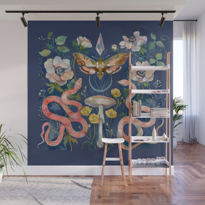 Snake Moth Mushroom  Wall Mural Gallery Image 1