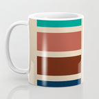 Nelson Blocks - Midcentury Modern Geometric in Mid Century Mod Mustard, Olive, Teal, Orange, Beige Coffee Mug Gallery Image 3