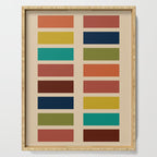 Nelson Blocks - Midcentury Modern Geometric in Mid Century Mod Mustard, Olive, Teal, Orange, Beige Serving Tray Gallery Image 1