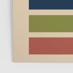 Nelson Blocks - Midcentury Modern Geometric in Mid Century Mod Mustard, Olive, Teal, Orange, Beige Poster Gallery Image 3