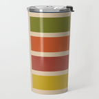 Nelson Blocks - Midcentury Modern Geometric in Mid Century Mod Mustard, Olive, Teal, Orange, Beige Travel Mug Gallery Image 2