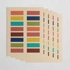 Nelson Blocks - Midcentury Modern Geometric in Mid Century Mod Mustard, Olive, Teal, Orange, Beige Wrapping Paper Gallery Image 3