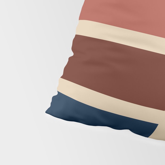 Nelson Blocks - Midcentury Modern Geometric in Mid Century Mod Mustard, Olive, Teal, Orange, Beige Pillow Sham Gallery Image 4