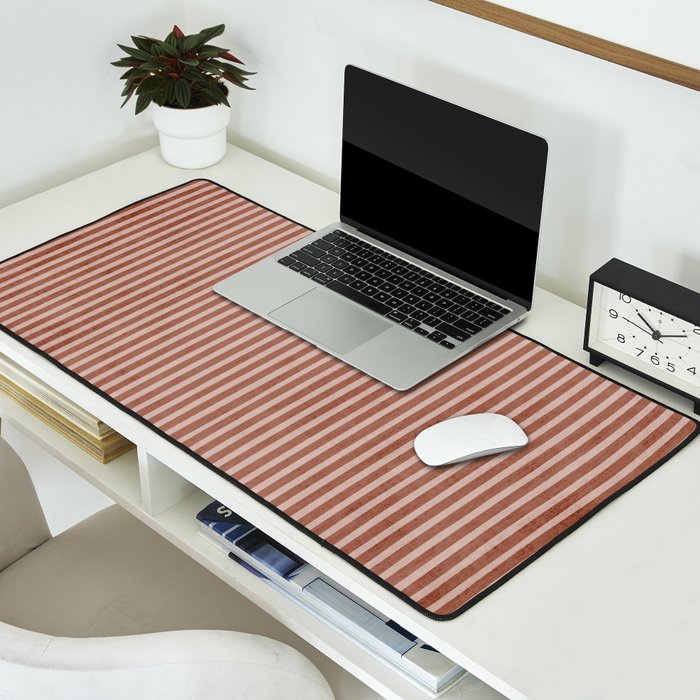 Modern Minimalism Terracotta Lines Geometric Art Desk Mat Gallery Image 2