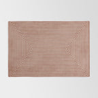 Modern Minimalism Terracotta Lines Geometric Art Rug Gallery Image 2
