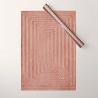 Modern Minimalism Terracotta Lines Geometric Art Wrapping Paper Gallery Image 1