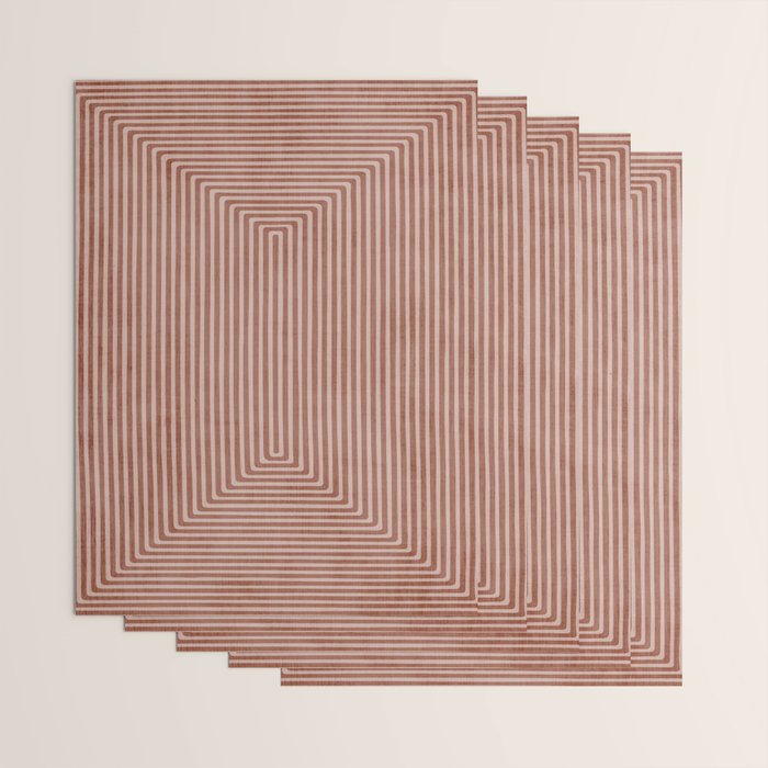 Modern Minimalism Terracotta Lines Geometric Art Wrapping Paper Gallery Image 3