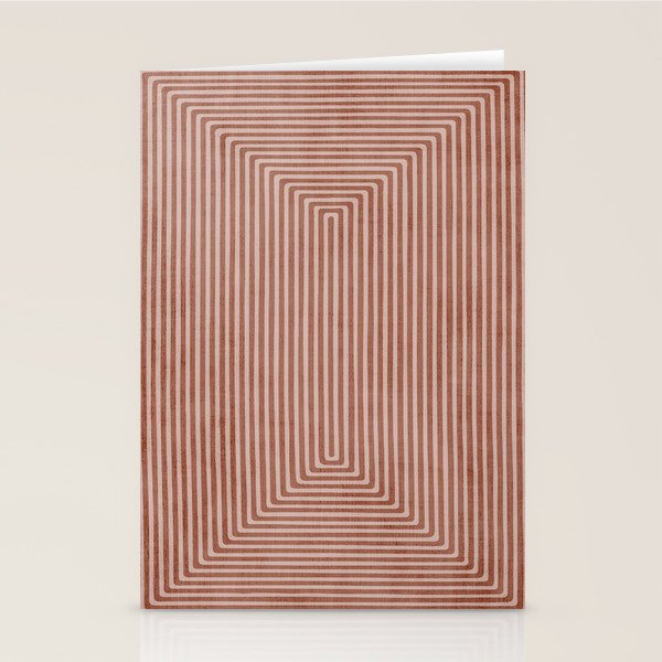 Modern Minimalism Terracotta Lines Geometric Art Stationery Card Gallery Image 2
