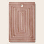 Modern Minimalism Terracotta Lines Geometric Art Cutting Board Gallery Image 1