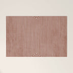Modern Minimalism Terracotta Lines Geometric Art Welcome Mat Gallery Image 1