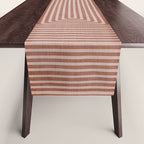 Modern Minimalism Terracotta Lines Geometric Art Table Runner Gallery Image 1