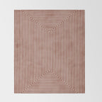 Modern Minimalism Terracotta Lines Geometric Art Throw Blanket Gallery Image 2
