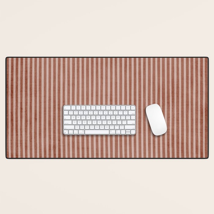Modern Minimalism Terracotta Lines Geometric Art Desk Mat Gallery Image 1