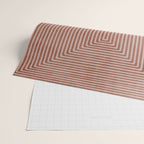 Modern Minimalism Terracotta Lines Geometric Art Wrapping Paper Gallery Image 2