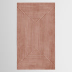 Modern Minimalism Terracotta Lines Geometric Art Tablecloth Gallery Image 2