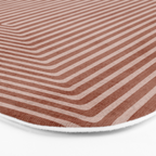 Modern Minimalism Terracotta Lines Geometric Art Bath Mat Gallery Image 3