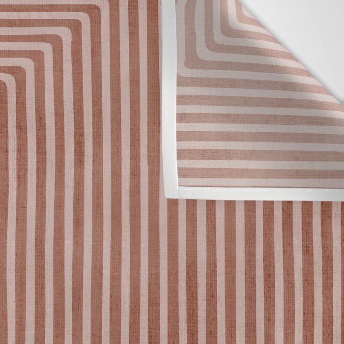 Modern Minimalism Terracotta Lines Geometric Art Wall Tapestry Gallery Image 3