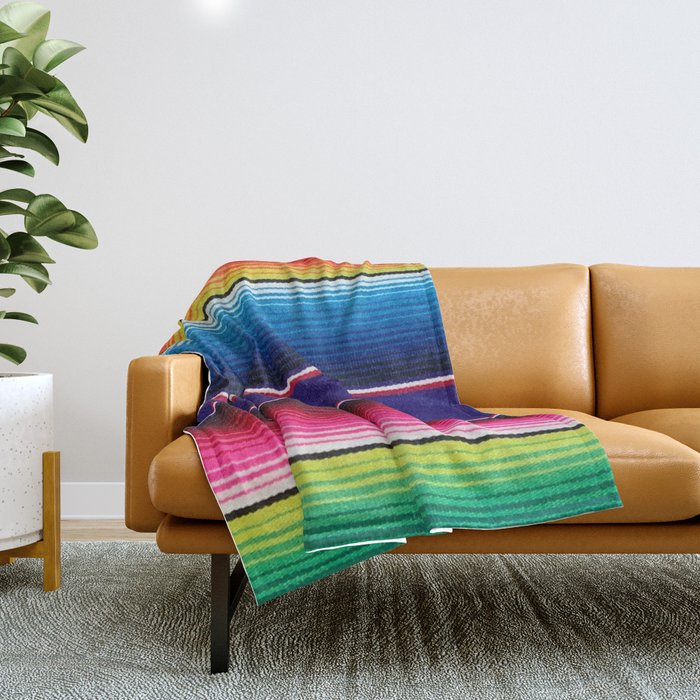 Serape of Mexico Throw Blanket Gallery Image 1