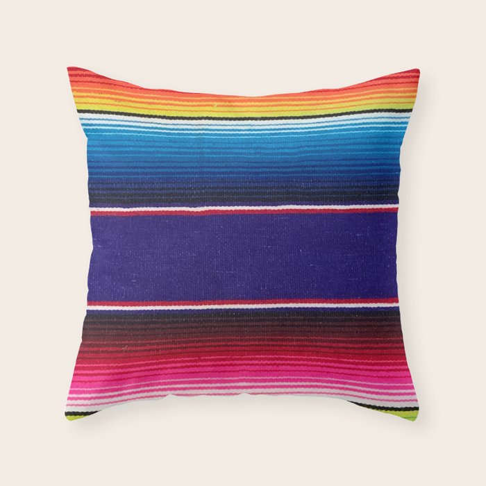 Serape of Mexico Throw Pillow Gallery Image 6