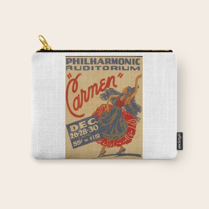 Vintage travel poster opera carmen Carry All Pouch Gallery Image 1
