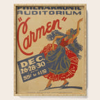 Vintage travel poster opera carmen Serving Tray Gallery Image 1
