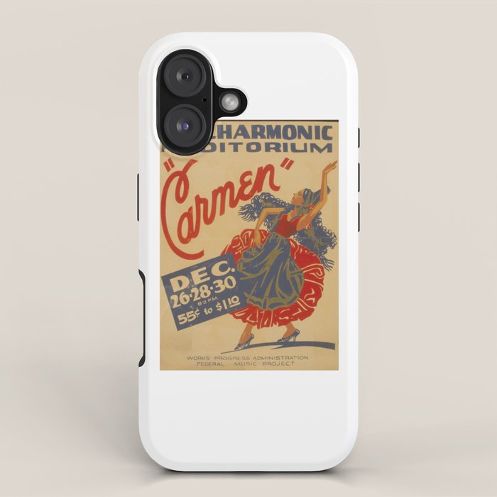 Vintage travel poster opera carmen iPhone Case Gallery Image 1
