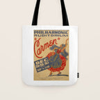Vintage travel poster opera carmen Tote Bag Gallery Image 1