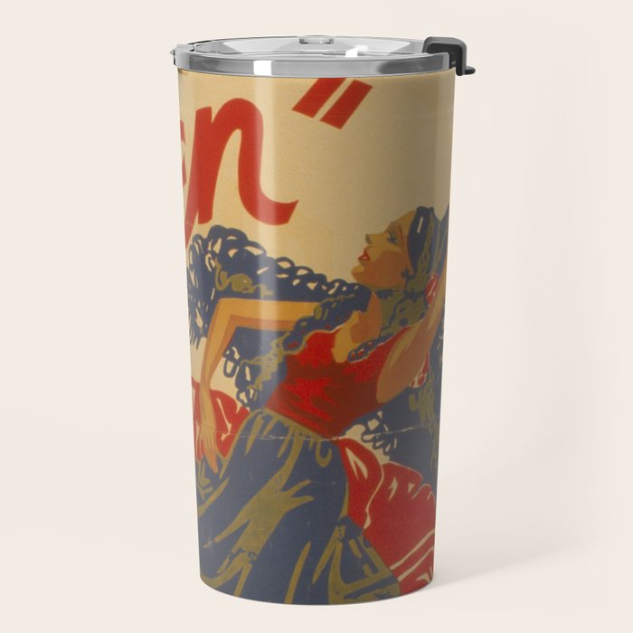 Vintage travel poster opera carmen Travel Mug Gallery Image 2