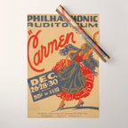 Vintage travel poster opera carmen Wrapping Paper Gallery Image 1