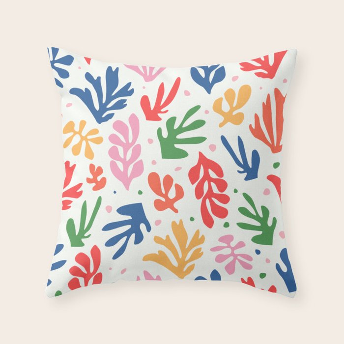 Nature Leaf Cut Outs | Henri Matisse Series Throw Pillow Gallery Image 6