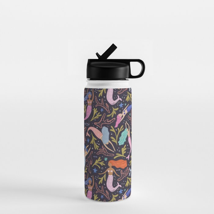 Mermaids pattern  Water Bottle Gallery Image 1