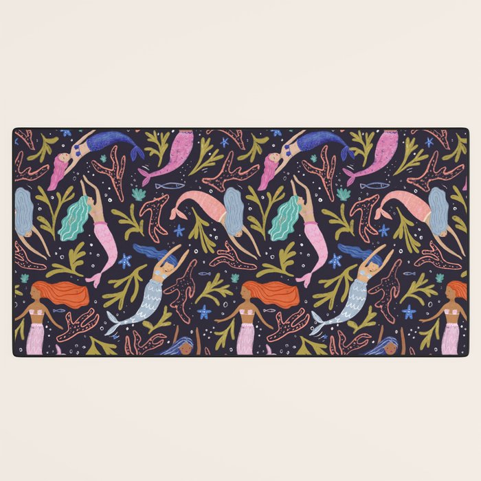 Mermaids pattern  Desk Mat Gallery Image 3