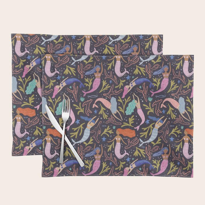 Mermaids pattern  Placemat Gallery Image 1