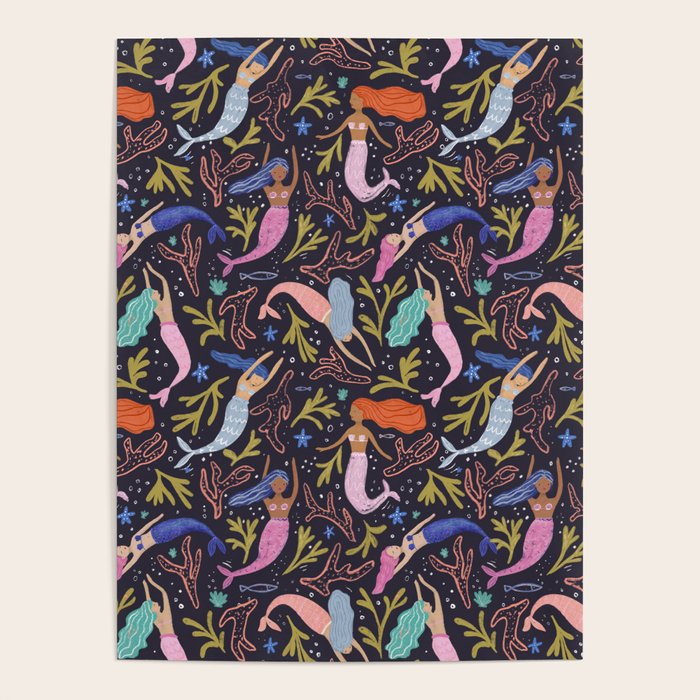 Mermaids pattern  Poster Gallery Image 4