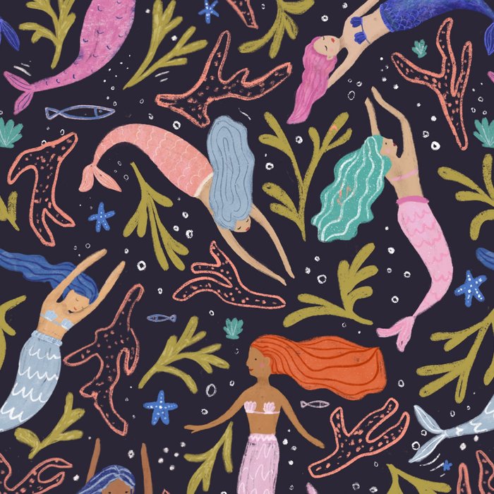 Mermaids pattern  Coffee Mug Gallery Image 2