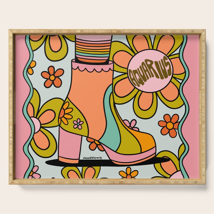 Aquarius Groovy Boot Serving Tray Gallery Image 1